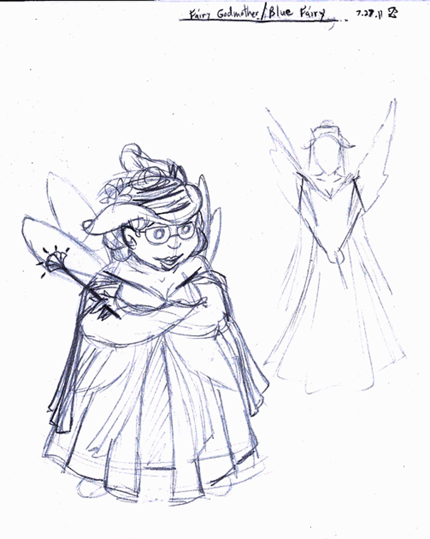 Blue Fairy Godmother sketch