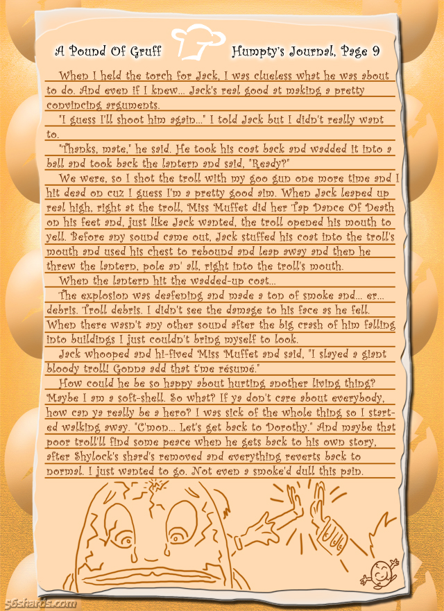“A Pound Of Gruff”: Humpty’s Journal, Pg. 9