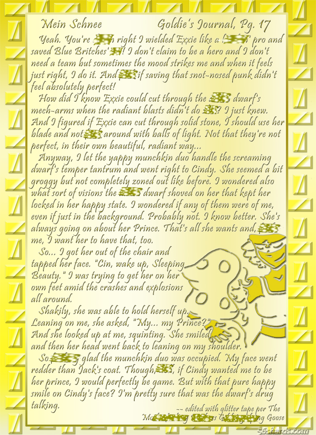 “Mein Schnee” 84: Goldie’s Journal, Pg. 17
